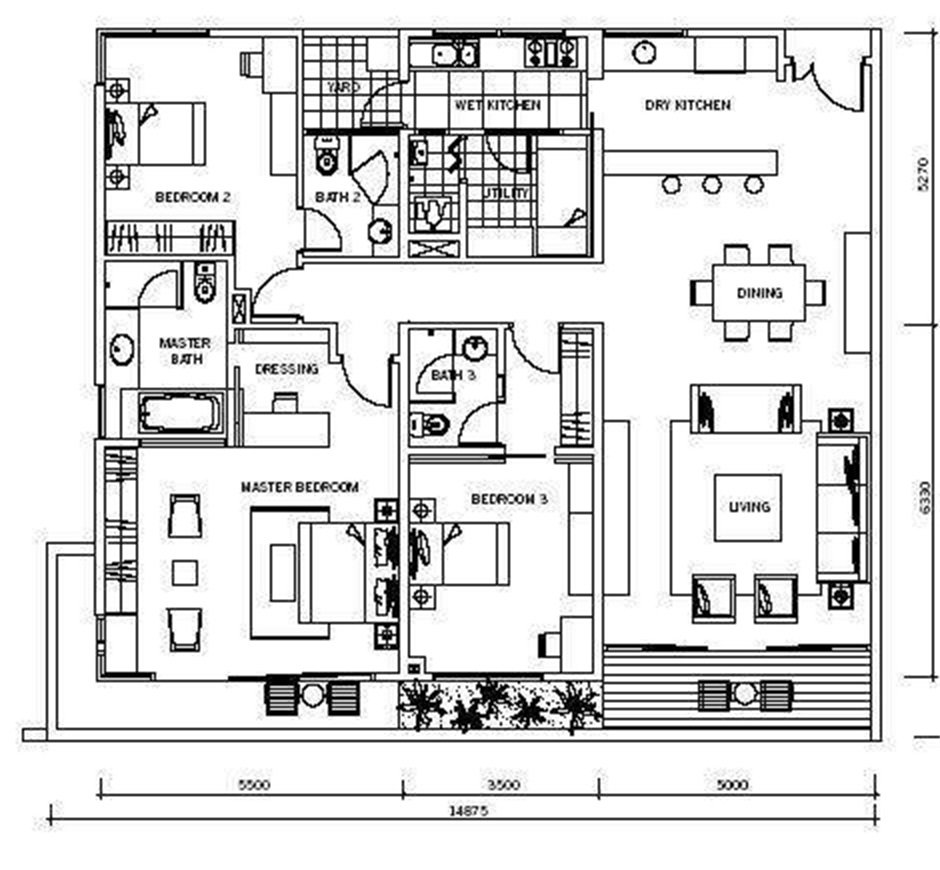 EmbassyView C1 1938 sqft floor plan