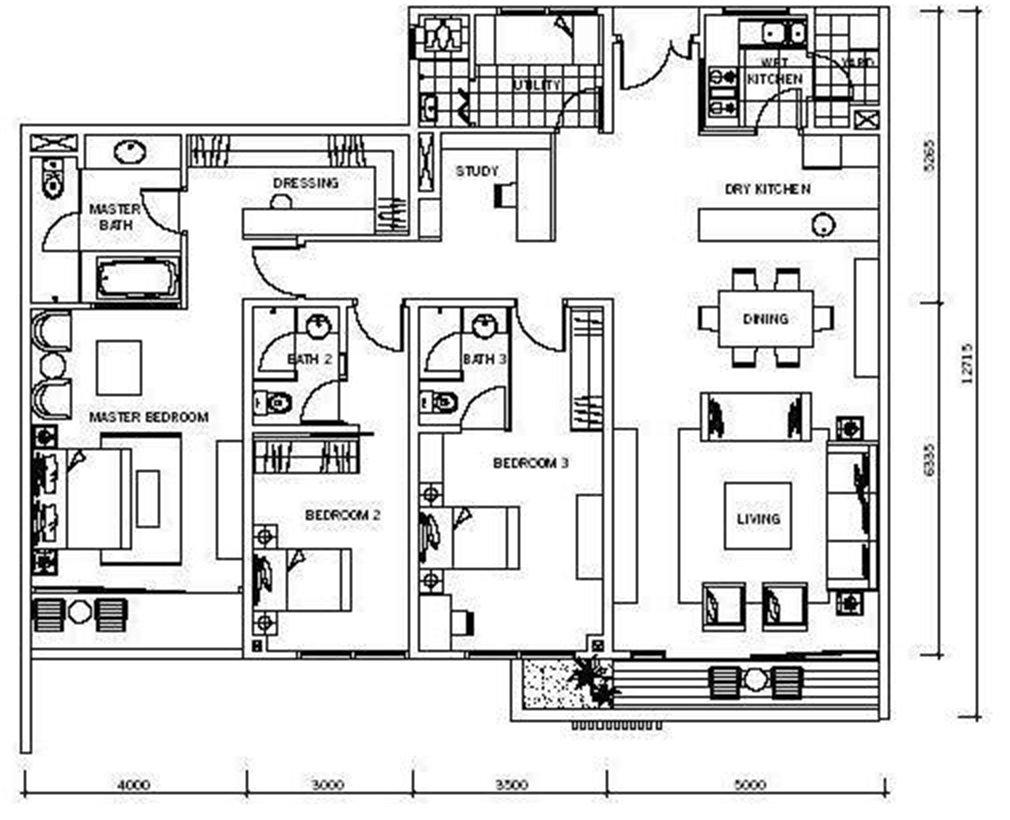 EmbassyView C2 1851 sqft floor plan